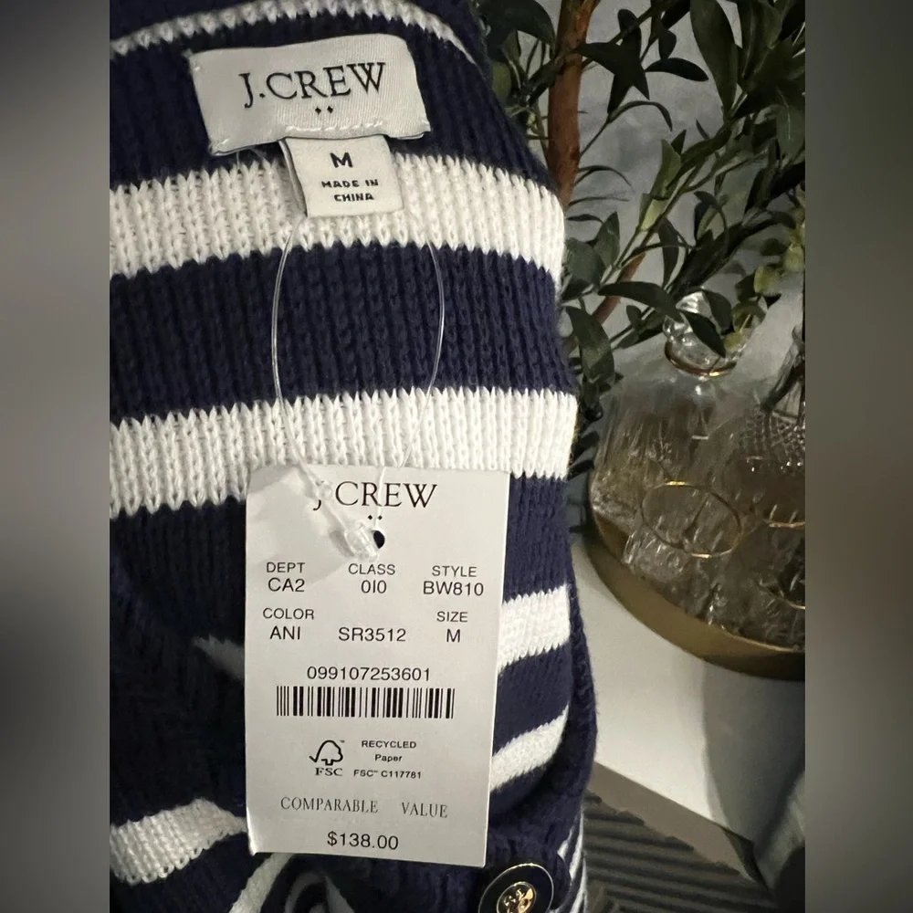 J Crew Factory Striped Lady Cardigan - Picture 5 of 5